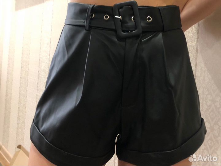 Шорты кожаные shain