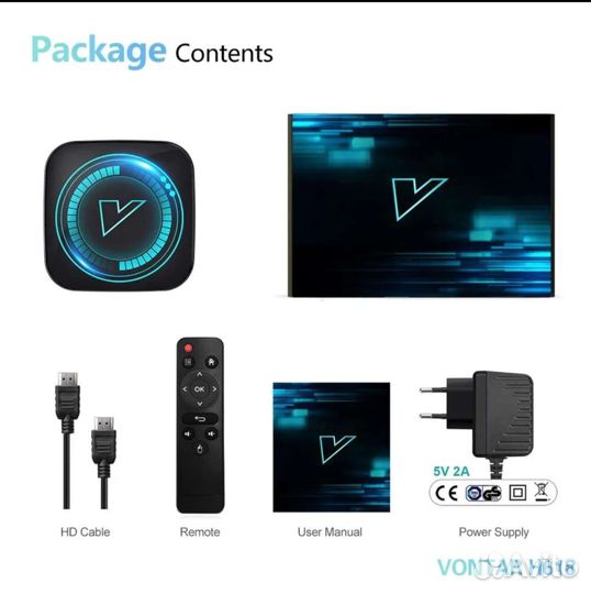 Тв-приставка Vontar H618,Android12,4 GB,32/64 GB