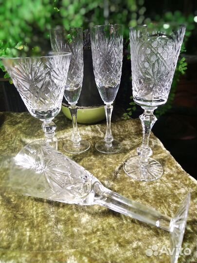 Фужеры хрустальные высокие СССР