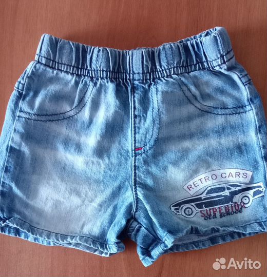 Детские джинсовые шорты для мальчика. 12-24 мес