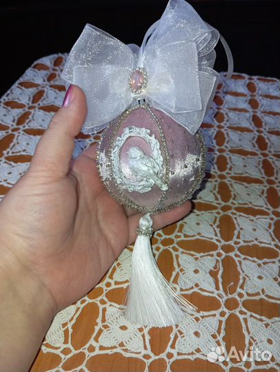 Бархатный новогодний шар