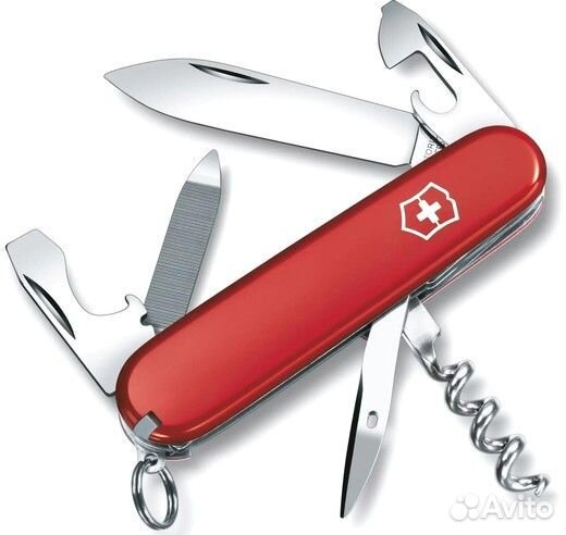 Нож Victorinox Sportsman, 84 мм,13 функций,красный
