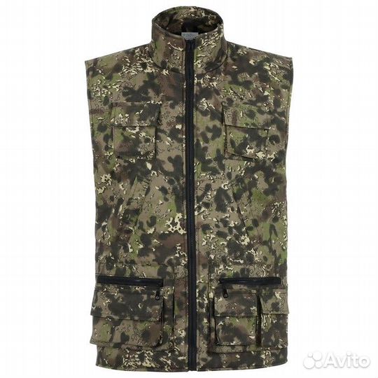 Жилет утеплённый, ткань смесовая, цвет blur 1332