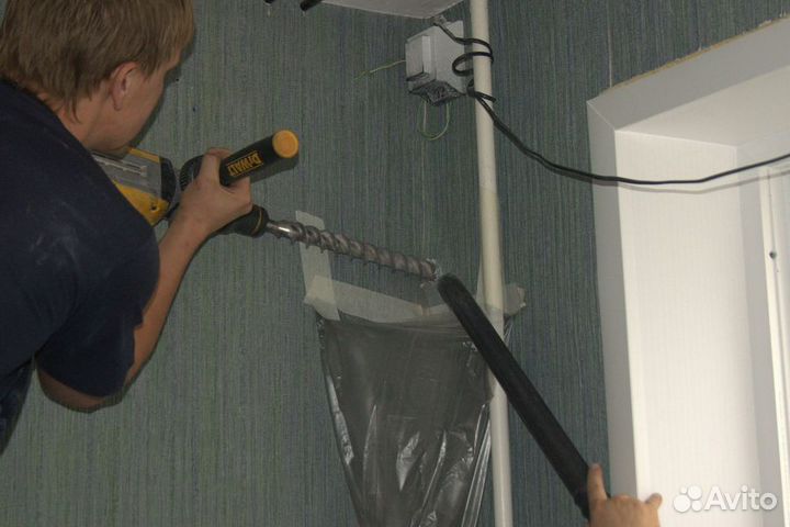 Монтаж кондиционеров /закладка трасс/штробление