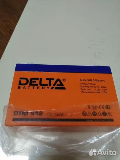 Аккумулятор 6В 12ач