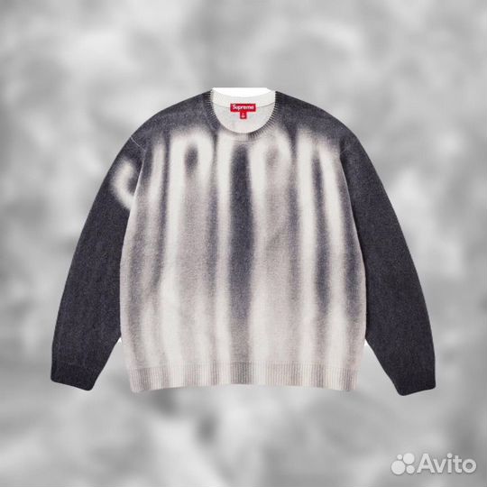 Свитер Supreme blurred logo sweater