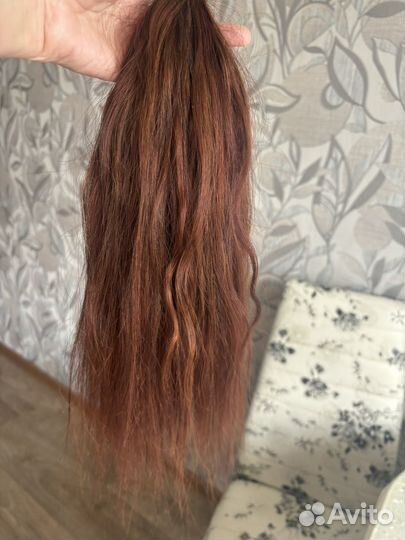 Волосы для наращивания натуральные бу 45 см