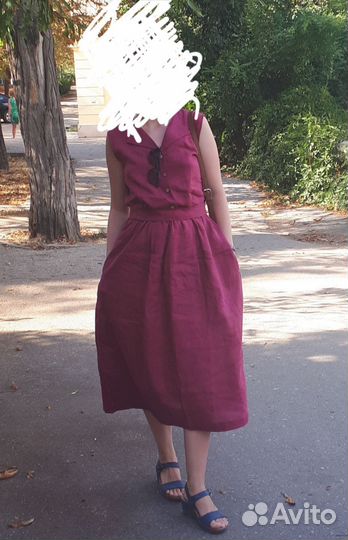 Платье женское льняное