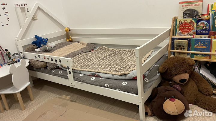 Кроватка тахта домик мини из березы 180*90