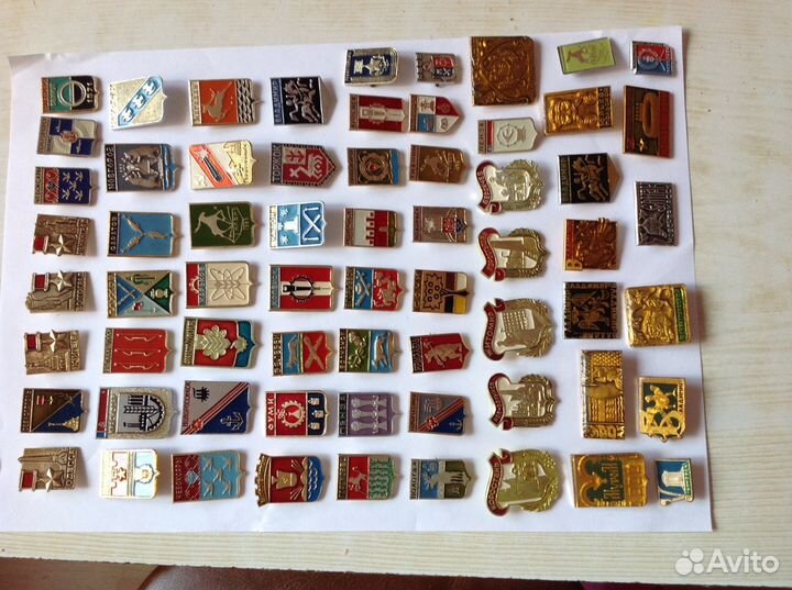 Коллекция значков СССР - герб городов СССР