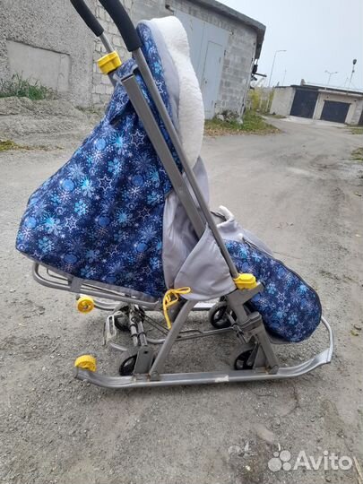 Детские санки коляска бу