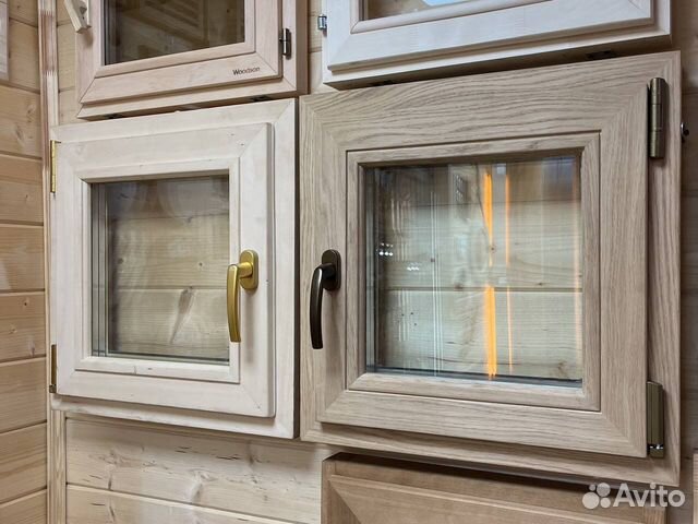 Окно для бани банное финское евроокно Липа Дуб