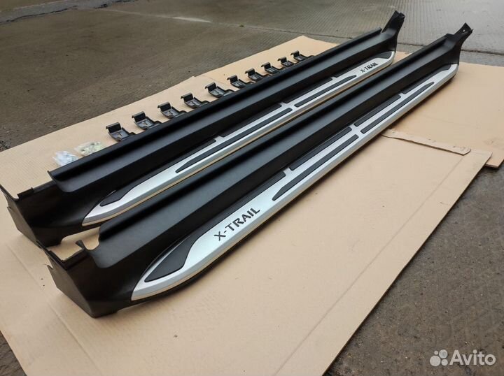 Пороги, подножки Nissan X-Trail 2013-2022 (новые)