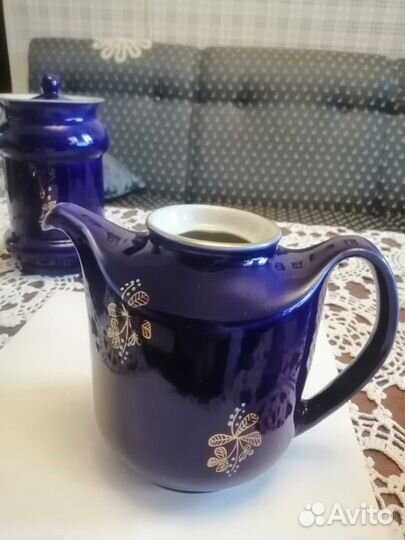 Сервиз чайный Тонкий фарфор-лфз Кобальт