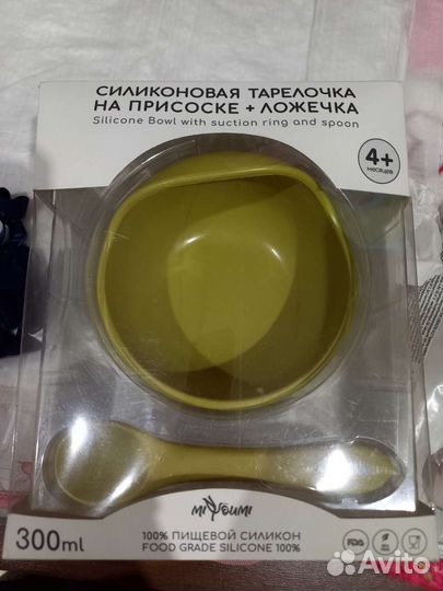 Силиконовая тарелка+ложка