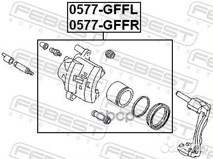 Суппорт тормозной передний левый 0577-gffl Febest