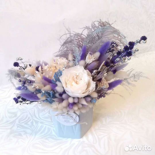 Букеты и композиции из сухоцветов и стабилизирован