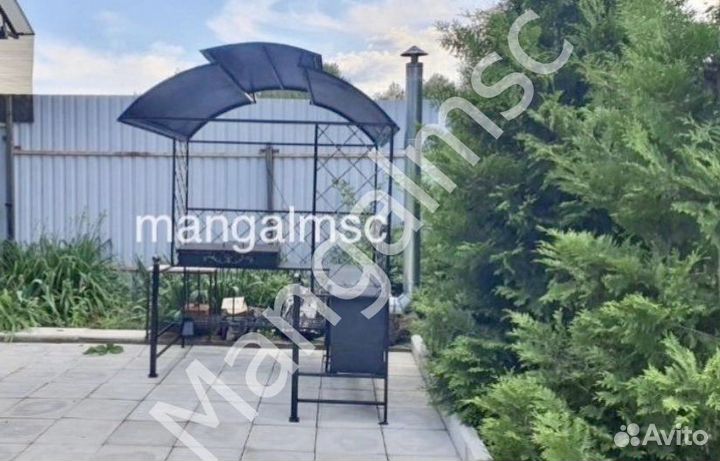 Мангал с печью под казан