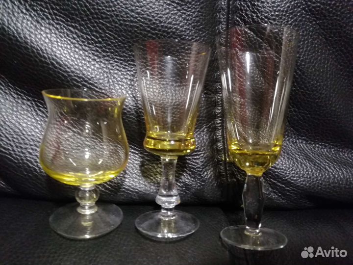 Бокалы фужеры рюмки СССР цветные