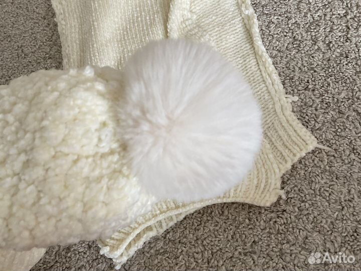 Комплект шапка и шарф для девочки