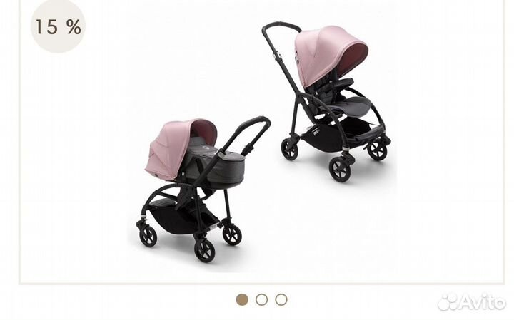 Bugaboo Bee6 коляска прогулочная Black/Soft Pink