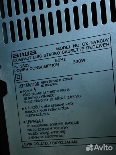 Музыкальный центр aiwa cx-nv800v