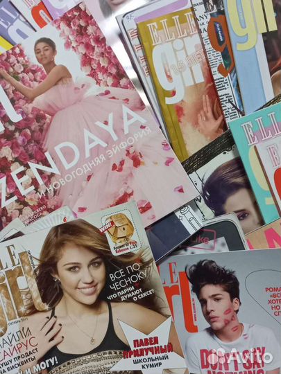 Журналы Elle girl, cosmopolitan, glamour, Elle