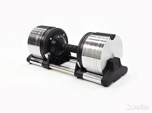 Регулируемая гантель StrongPeople 32 кг (хром, шаг