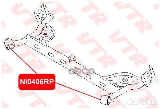 Сайлентблок балки задней подвески NI0406RP VTR