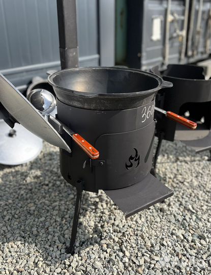 Печь под казан, ножки съёмные, сталь 2-3 мм