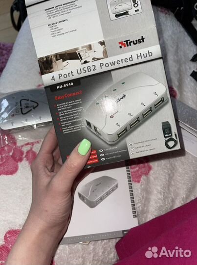 Переходник 4-портовый концентратор USB 2.0