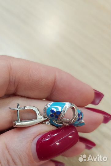 Серьги серебро Kabarovsky