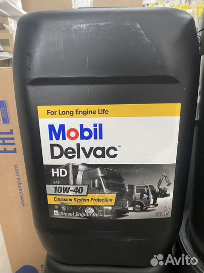 Оригинальное моторное масло Mobil delvac HD 10W40