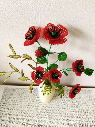 Цветы из бисера
