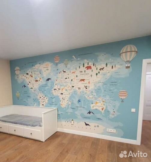 Обои карта мира all to wall