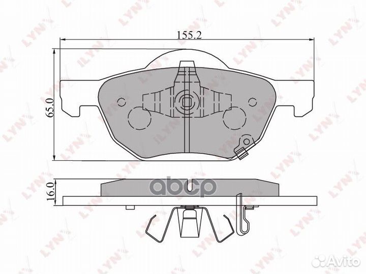 Колодки тормозные дисковые перед BD3413 LYN