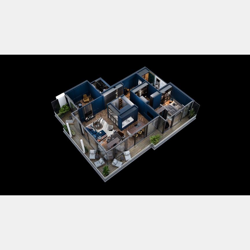 2-к. квартира, 141,6 м², 16/18 эт.