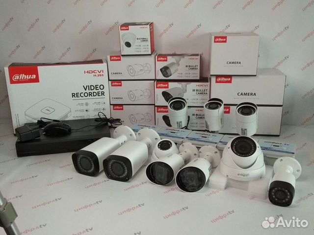 Комплект видеонаблюдения 4Мп Dahua камер zoom