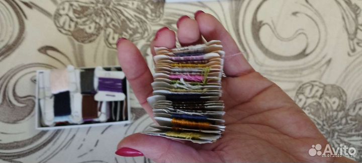 Набор для вышивания крестиком, остатки