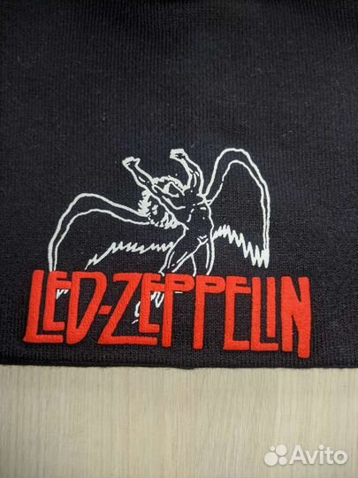 Шапка с принтом Led Zeppelin рок унисекс демисезон