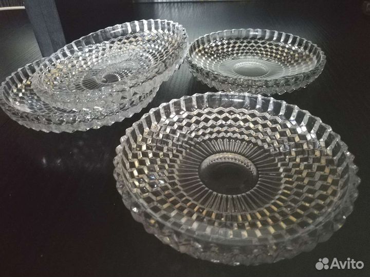 Винтаж: Богемия, хрустальные розетки