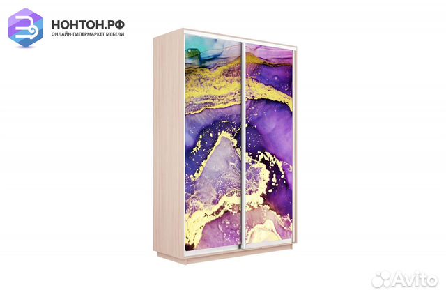 Шкаф-купе 2-х дверный Нонтон фото №1018 / дуб моло