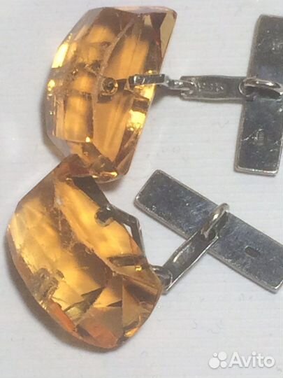 Запонки винтажные, серебро, СССР