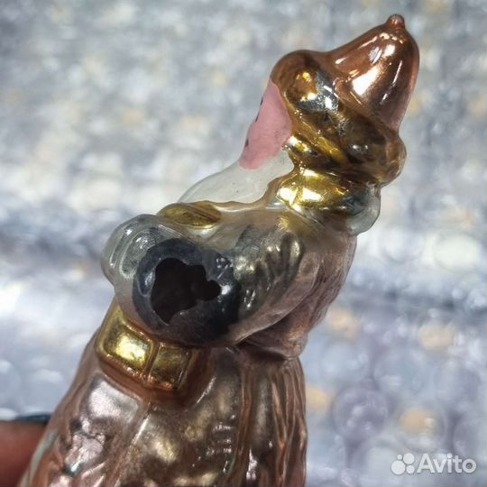 Ёлочная игрушка СССР на прищепке Дед мороз