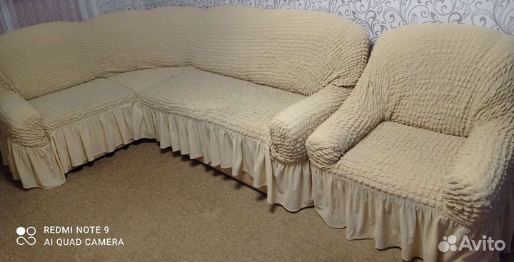 Кожаный угловой диван бу