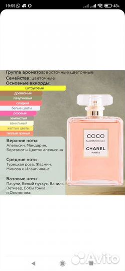 Туалетная вода Coco chanel mademoiselle