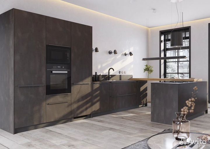 Кухня под потолок модная