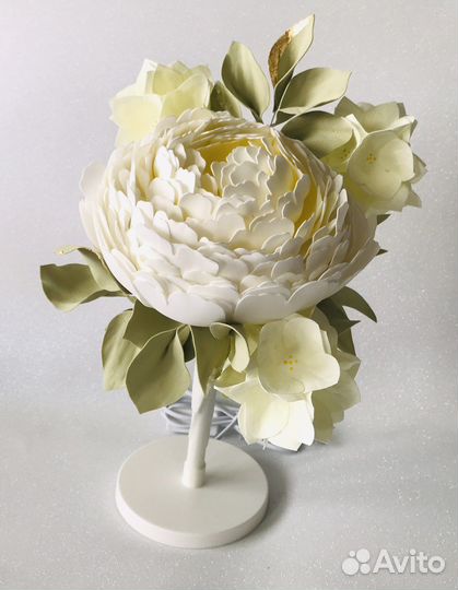 Светильник Пион с гортензией