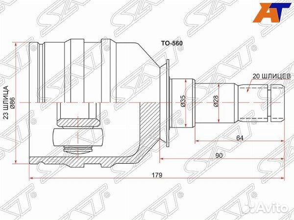 Шрус привода toyota curren