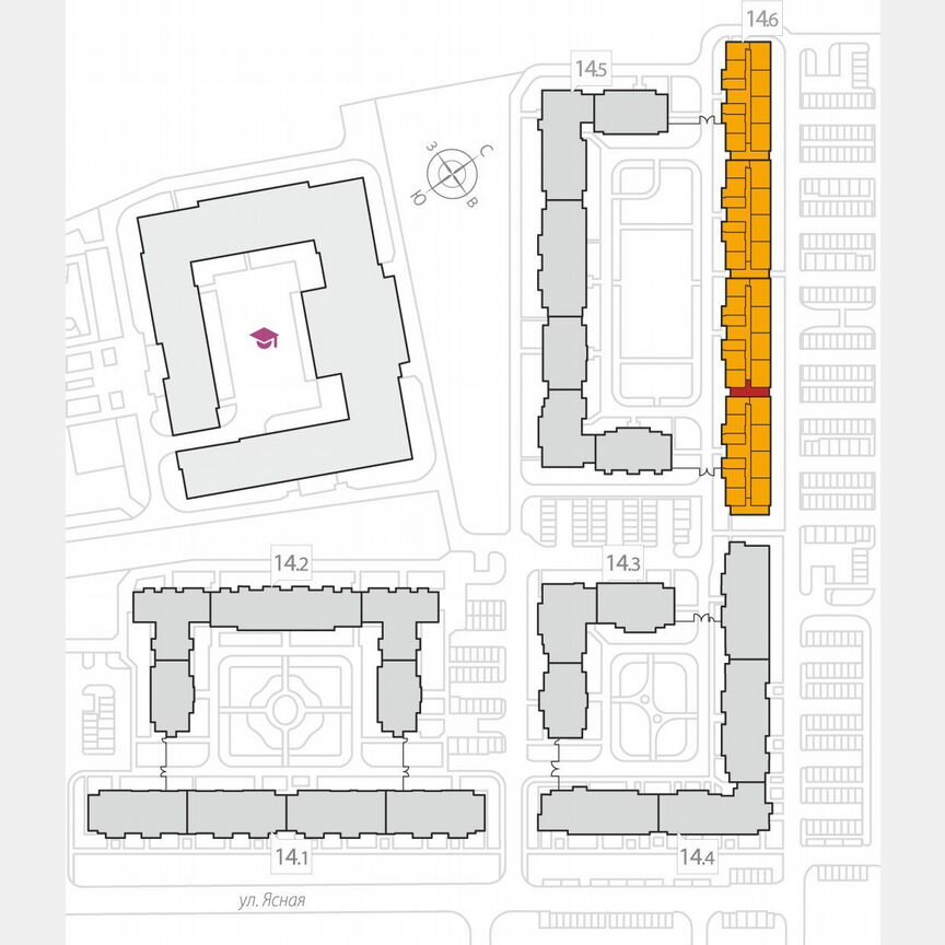 1-к. квартира, 39,9 м², 3/8 эт.